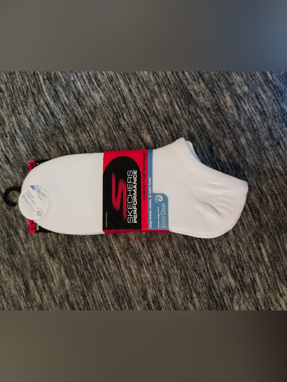 Skechers White Low-Cut Performance No-Show Socks